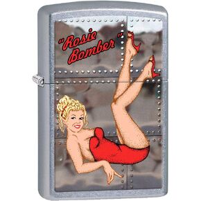 Zippo Lighter: Rosie Bomber, Pin-up Girl - Street Chrome 80788