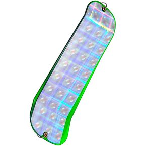 Hot Spot 695 11"" Silver Plaid Mylar Flasher, Green, one Size