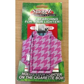 Cigarette and Lighter Holder PINK HOUNDSTOOTH