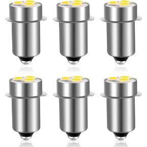 LED Flashlight Bulb for Ryobi Craftsman Milwaukee Flashlight Replacement 18V 19.2V Work Light Maglit Bulbs - 6 Pack