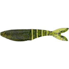 GARY YAMAMOTO Zako 4' Multi-Use Soft Plastic Fishing Angling Swimbait Lure Designed to Mimic Bluegill or Shad - 6 Pack, Fading Watermelon with Large Black Flake