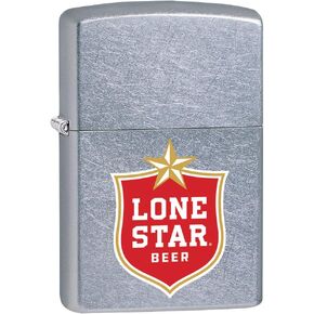 Zippo Lighter: Lone Star Beer Logo - Street Chrome 80934