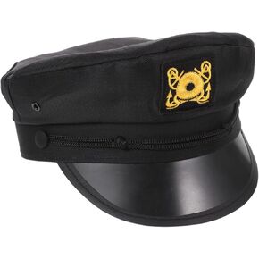 Captain Yacht Hat Marines Costume Hat Sailor Hat Sailor Ship Yacht Boat Hat Uniform Cosplay Costume for Halloween Party Masquerade Photo Props