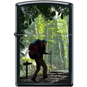 Zippo Lighter- Sports Game Soccer Football Tennis Golf Ski Windproof Lighter (Hiking Trailer Z5095)
