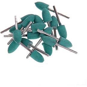 Polishing Mounted Points 20 pcs 1/8" Shank 6mm Bullet Rubber Polishing Bits For Dremel Derusting Grinding Buffing Rotary Tools