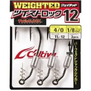 Owner TL-12 Waited Twist Lock Hook 12 11692 Fishing Hook
