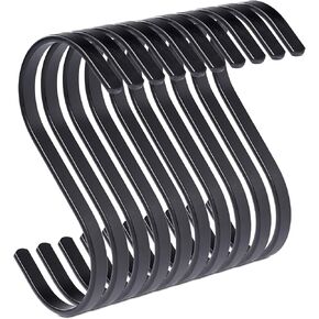 pamo Black s Hooks for Hanging Clothes - Set of 5 or 10-4.33" Large s Hooks Heavy Duty I Suitable as Clothes Rod Hooks, Hanging Hooks for pots, etc.