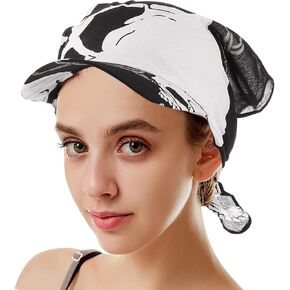 Sweat Wicking Cycling Cap Do Dew Rags with Brim Sun Protection Skull Beanies Quick Dry Headband Hat Bandana for Men Women