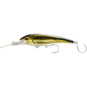 Nomad Design DTX Minnow 110 with Patented Autotune System - Distressed Baitfish Swimming Action, BKK Diablo