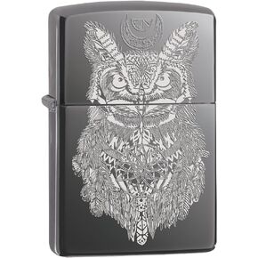 Zippo Lighter: Aztec Owl - Black Ice 78117
