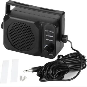 Car Radio External Speaker, ABS Metal Mini External Speaker NSP 150V 2 Way Radio CB HF VHF UHF Transceiver Car Intercom Speaker for Car Accessory