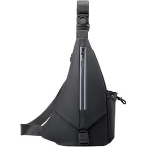 Sling Bag for Man Small Crossbody Backpack Waterproof Chest Bags Travel Hiking Daypack With Water Bottle Holder