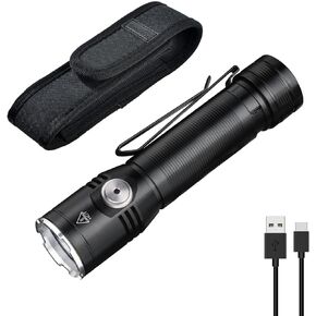 ULTRAFIRE SP67 LED Flashlight Rechargeable,2050 High Lumens Mini Flashlight with Holster,6 Modes,USB-C Waterproof Handheld Small Flash Light for Camping, Outdoor, Emergency