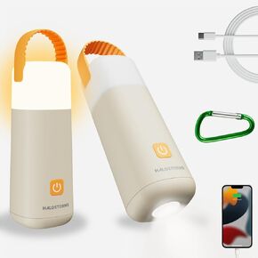 Camping Lantern, 350 Hours Running Time Rechargeable Lantern, 3200mAh Lantern Flashlight with 4 Modes, Waterproof Tent Light for Hiking, Emergency, Power Outages (Yellow 1PK)