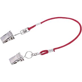 5pcs Outdoor Sports Hat Clips Retainer with Nylon Rope Metal clip for Golfing Fishing Golfing, Boating (Red)