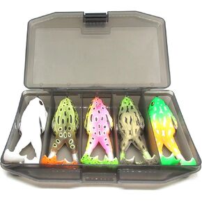 Double Propellers Frogs Lure Soft Bait Soft Silicone Artificial Fishing Lures Floating Weedless Baits Kit 3.56 inch/13g Topwater Lure