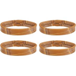 uxcell 4 Pcs PU Leather Loops Replacement Retaining Ring Keeper for 22mm Width Watch Band, Dark Brown