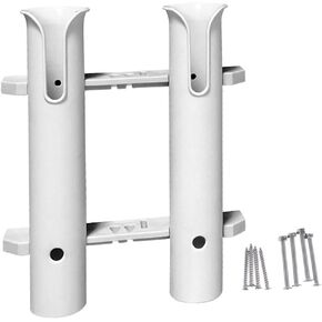 Plastic Dual 2-ROD Rack Vertical Holder Organiser - Boat Kayak Fishing Rod Storage Lure