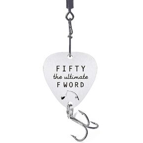 Fifty Birthday Gifts 50th Birthday Fishing Hook Gifts 50th Birthday Men's Gift 50th Birthday for Dad Grandpa 50th Ideas for Him Husband Friends