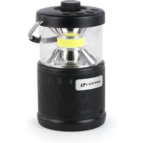LUXPRO Bright 572 Lumen Rechargeable Bluetooth Speaker Lantern with Device Charging Port