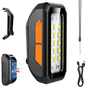 Clip on Rechargeable Running Light for Runners Dog Walking, with lanyard, Waterproof Portable Magnetic Mini light Flashlight for Hiking, Cyclists, Night Working, Camping, Outdoor Adventure