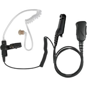 Sheepdog Pro Acoustic Tube Earpiece with Microphone, Compatible with Motorola R7, ION and MXP600, Black Cable (SPM-1300-M20), Premium Headset