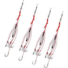 4pcs Fishing Explosive Hook Tool Hooks Fishing Hooks Rig Coarse Fishing Tackle Hard Bass Lures Floating Fishing Hook Trout Lures Crucian Carp Bait Hook High-Carbon Steel in Saudi Arabia