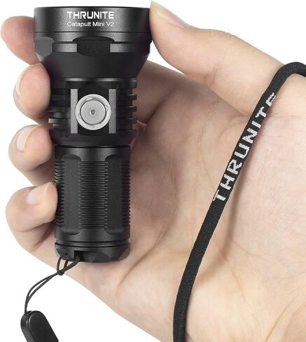 ThruNite Catapult Mini V2 LED Searchlight, 515 Meters Long Throw, High 1108 Lumens Rechargeable Flashlight for Law Enforcement, Search and Rescue, Emergency Signaling, EDC Use, Cool White in Saudi Arabia