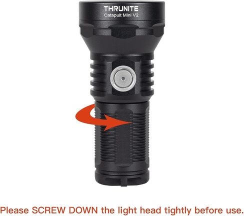 ThruNite Catapult Mini V2 LED Searchlight, 515 Meters Long Throw, High 1108 Lumens Rechargeable Flashlight for Law Enforcement, Search and Rescue, Emergency Signaling, EDC Use, Cool White in Saudi Arabia