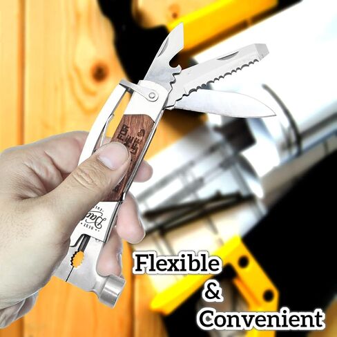 ملحقات أدوات مطرقة التخييم للرجال والأب، هدية عيد الأب من ابنته، أدوات فريدة متعددة الوظائف مع قفل أمان، فتاحة في الذكرى السنوية، وعيد الميلاد in Kuwait