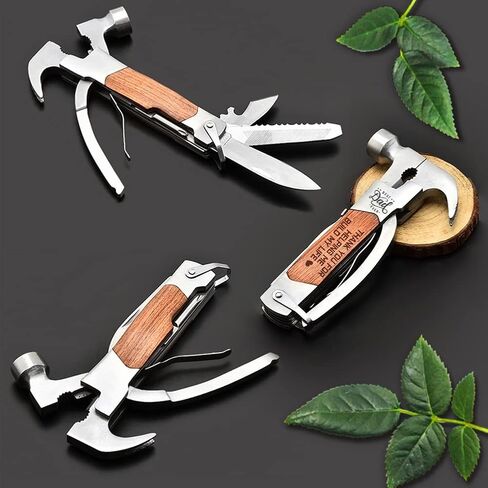 ملحقات أدوات مطرقة التخييم للرجال والأب، هدية عيد الأب من ابنته، أدوات فريدة متعددة الوظائف مع قفل أمان، فتاحة في الذكرى السنوية، وعيد الميلاد in Kuwait