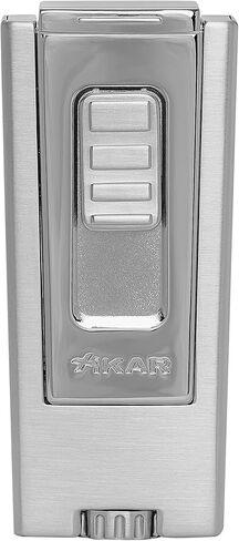 Xikar Trezo Lighter, Inline Triple Jet Flame, Piezo Ignition, Protective Lid, Oversized Adjustment Wheel, Black/Bronze in Saudi Arabia