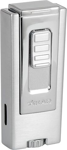 Xikar Trezo Lighter, Inline Triple Jet Flame, Piezo Ignition, Protective Lid, Oversized Adjustment Wheel, Black/Bronze in Saudi Arabia