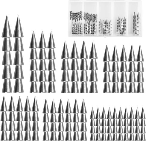 35pcs Nail Weights Kit Tungsten Insert Fishing Weights Sinkers Wacky Worm Nail Sinkers Pencil Weights for Bass Fishing Tackle in Various Sizes in Saudi Arabia
