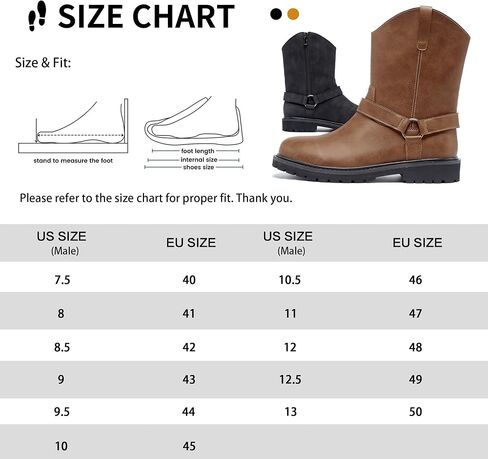 Men's Motorcycle Leather Boots, Men's Black Waterproof Low Heeled Riding Boots, Bicycle Boots, Wide Calf Cowboy Boots, Hiking Boots in Saudi Arabia