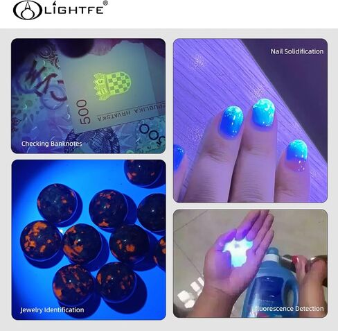LIGHTFE UV MINI 01D Blacklight Flashlight 365nm keychain lamp, suitable for pet urine stains, stains, minerals, fluorescent agent detection, and currency art identification, etc in Saudi Arabia