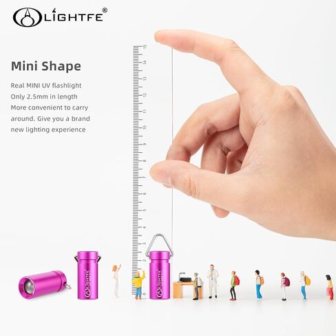 LIGHTFE UV MINI 01D Blacklight Flashlight 365nm keychain lamp, suitable for pet urine stains, stains, minerals, fluorescent agent detection, and currency art identification, etc in Saudi Arabia