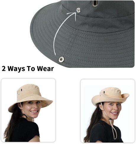 Peicees Wide Brim Fishing Hat for Men Womens Sun Bucket Hat UPF50+ Protection Waterproof Summer Boonie Hat Hiking Gardening in Saudi Arabia