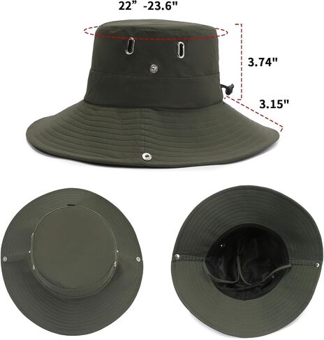 Peicees Wide Brim Fishing Hat for Men Womens Sun Bucket Hat UPF50+ Protection Waterproof Summer Boonie Hat Hiking Gardening in Saudi Arabia