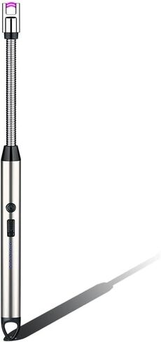 Candle Lighter, Upgraded Electric Lighter, Rechargeable USB Lighters Arc Lighter with LED Battery Display, Flameless Long Lighters for Candles Grill BBQ Camping (Black) in Saudi Arabia