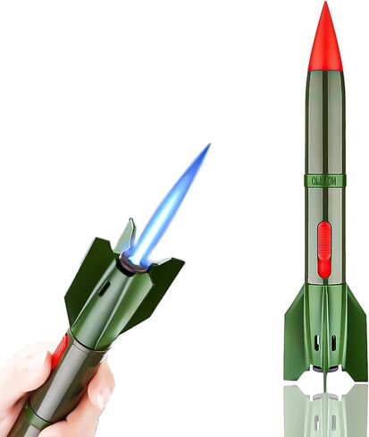 Large Cool Torch Lighters, Refillable Kitchen Cooking Torch Lighter with Safety Lock and Creative Ignition, Unique Gifts for Men, for Grill Candles(No Butane Fuel) (#19) in Saudi Arabia