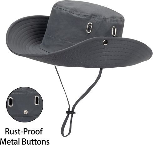 قبعات قابلة للتنفس ذات حافة واسعة للشمس قابلة للتعديل على الشاطئ والمشي لمسافات طويلة وصيد الأسماك في الهواء الطلق قبعة سفاري للنساء والرجال البالغين in Kuwait