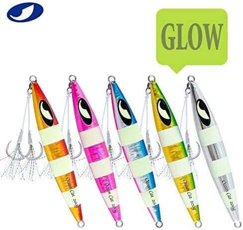 OCEAN CAT Lead Metal Flat Slow Fall Pitch Fishing Jigs Lures Sinking Vertical Jigging Bait with Butterfly Hook for Saltwater Fishing in Saudi Arabia