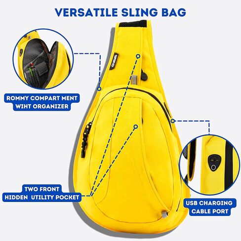 حقيبة ظهر J World New York Stacy Mini Sling، أصفر برتقالي، مقاس واحد in Saudi Arabia