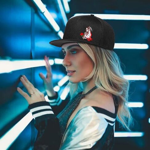 قبعة مسطحة حافة للرجال حقيبة ظهر Snapback قبعات سائقي الشاحنات قبعات بيسبول رجالية قابلة للتعديل باللون الأسود in Saudi Arabia