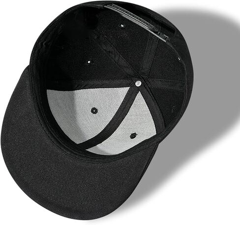 قبعة مسطحة حافة للرجال حقيبة ظهر Snapback قبعات سائقي الشاحنات قبعات بيسبول رجالية قابلة للتعديل باللون الأسود in Saudi Arabia
