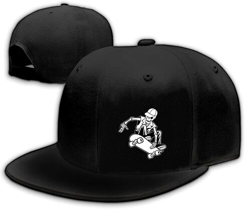 قبعة مسطحة حافة للرجال حقيبة ظهر Snapback قبعات سائقي الشاحنات قبعات بيسبول رجالية قابلة للتعديل باللون الأسود in Saudi Arabia