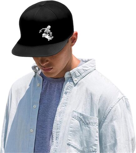 قبعة مسطحة حافة للرجال حقيبة ظهر Snapback قبعات سائقي الشاحنات قبعات بيسبول رجالية قابلة للتعديل باللون الأسود in Saudi Arabia