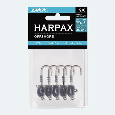 BKK Harpax Offshore jighead Hook | طلاء القصدير اللامع | نقطة الإبرة in Saudi Arabia