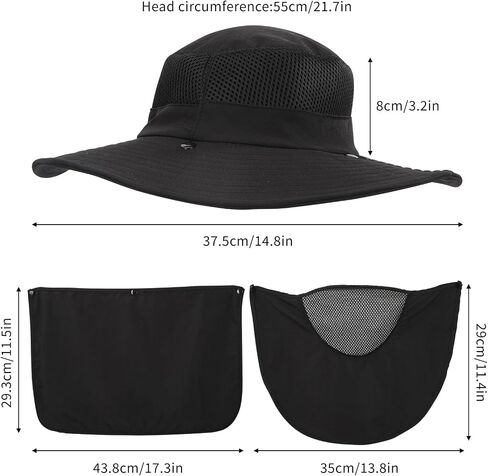 Outdoor Sun Hat Fishing Hat Women Wide Brim Sun Hat with Neck Flap Summer UV Protection Fishing Hat Hiking in Saudi Arabia